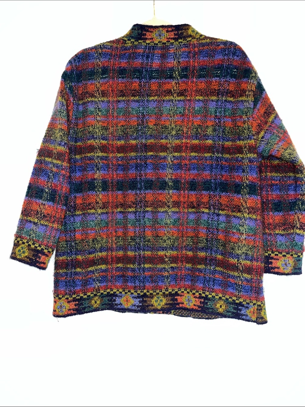 Vintage Missoni Multi Color Italian Wool Button Up Cardigan Sweater No Size Tag - Picture 4 of 8